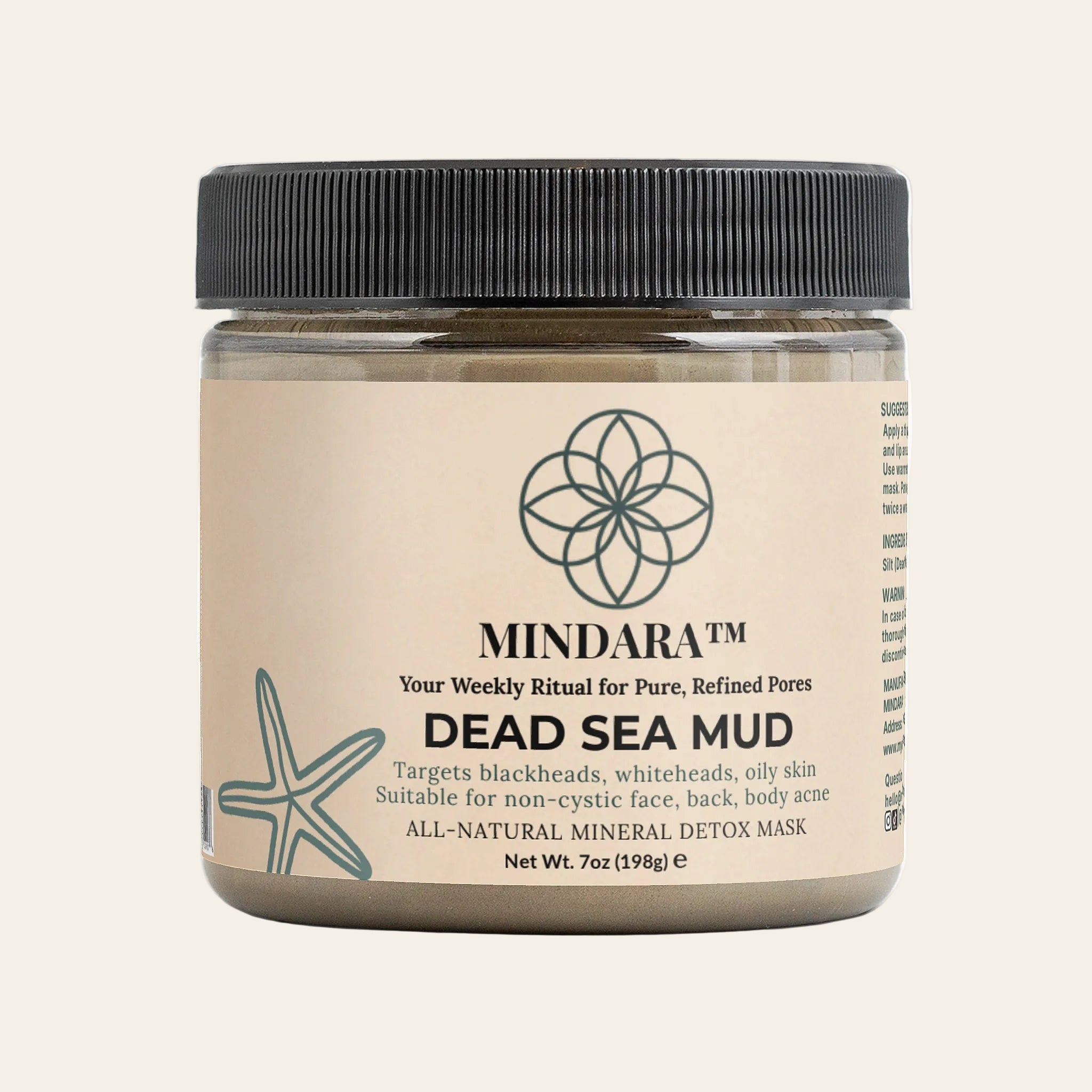 Mindara Mineral Detox Mask | Dead Sea Mud - Mymindara.com