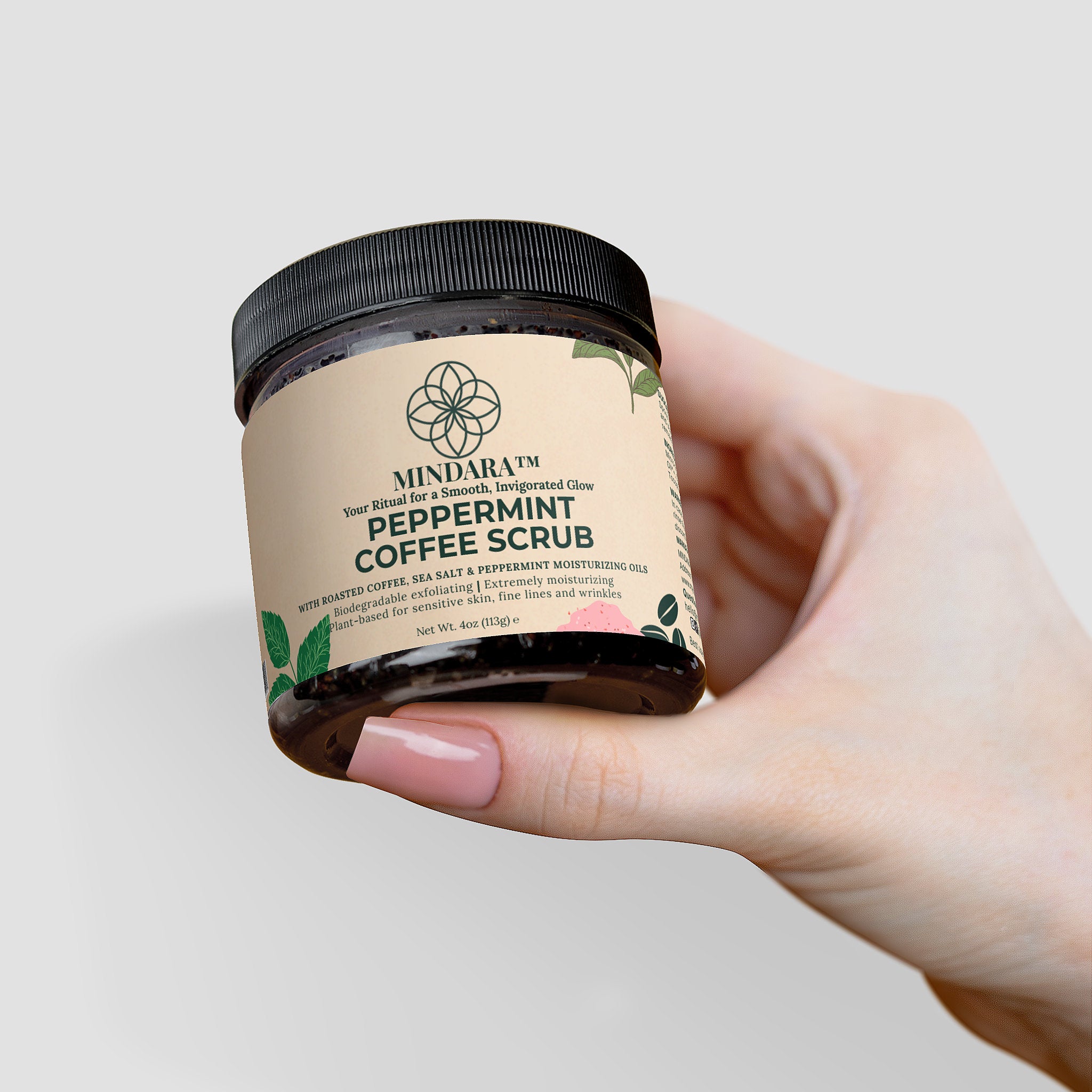 Mindara Invigorating Coffee Scrub Peppermint Coffee Scrub | Body Polish for Glow & Smoothing - Mymindara.com