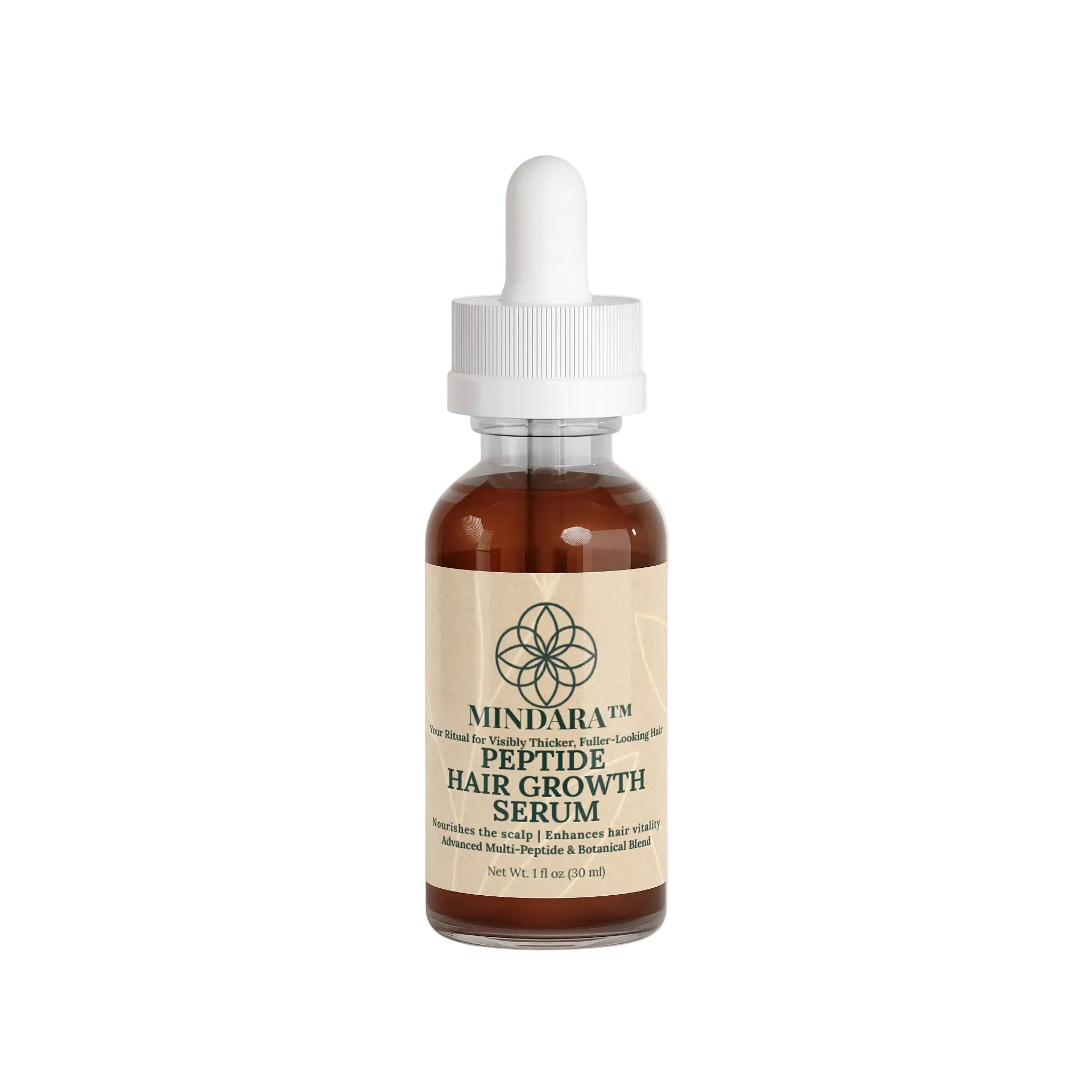 Mindara Peptide Hair Growth Serum| For Thicker, Fuller - Looking Hair - Mymindara.com