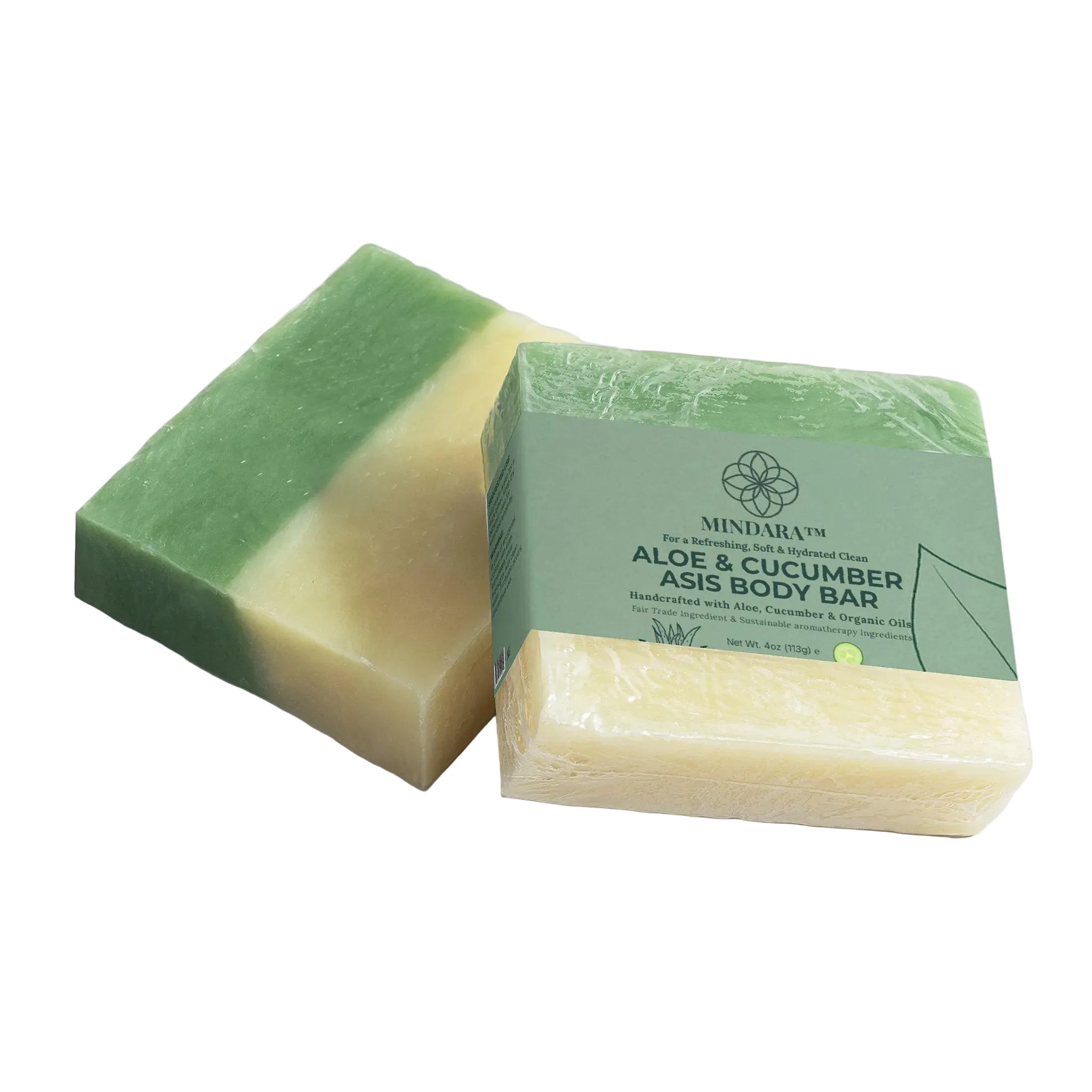 Mindara Aloe & Cucumber Oasis Soap | Handcrafted, Fair Trade Body Bar - Mymindara.com