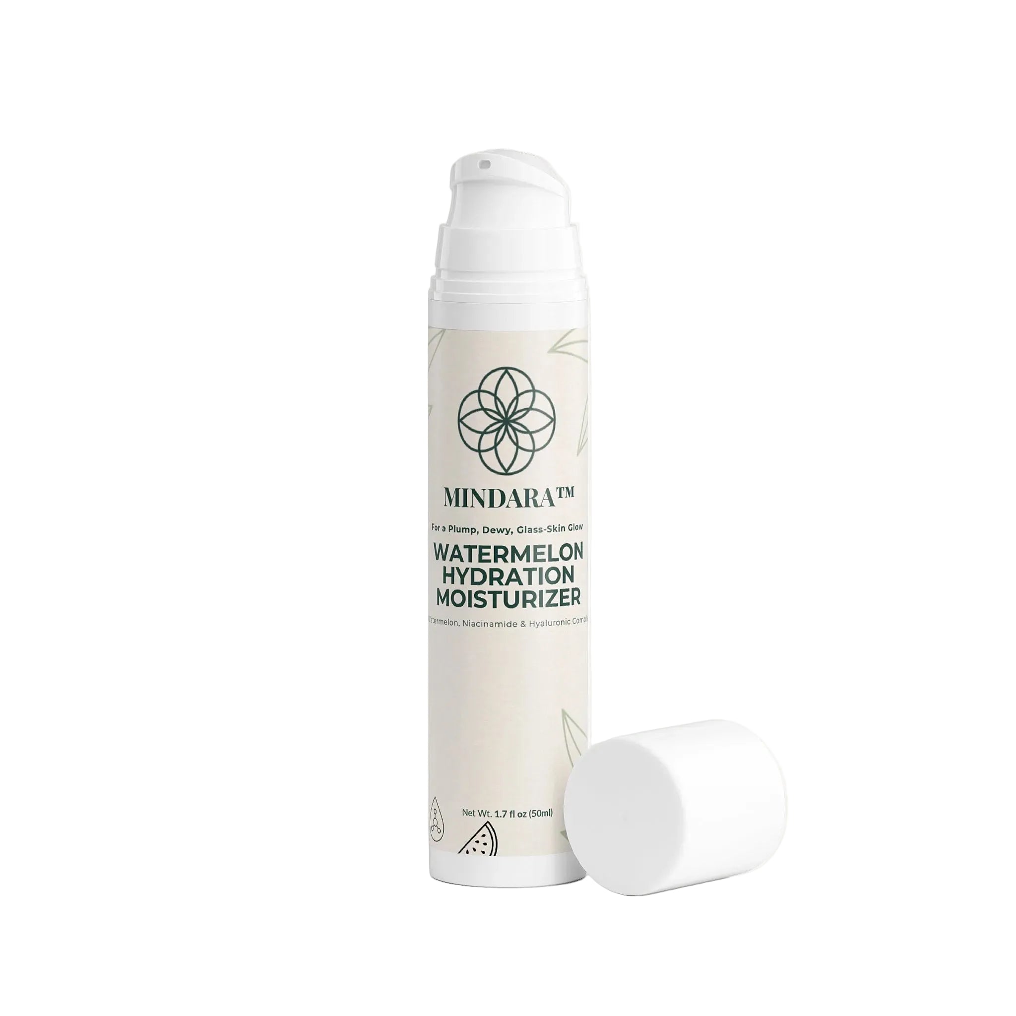 Watermelon Glow Moisturizer with Niacinamide | Mindara Dewy Hydration Cream - Mymindara.com