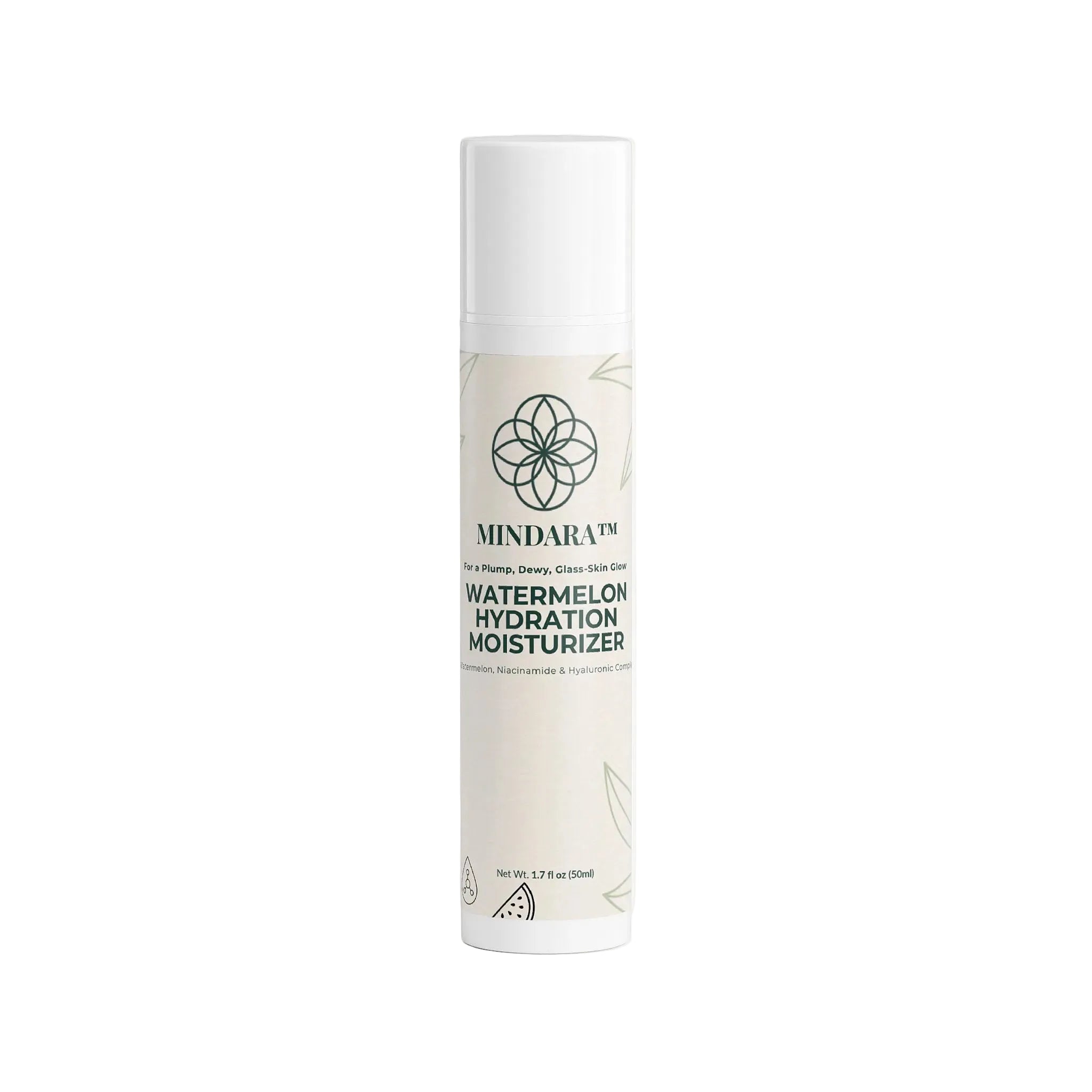 Watermelon Glow Moisturizer with Niacinamide | Mindara Dewy Hydration Cream - Mymindara.com