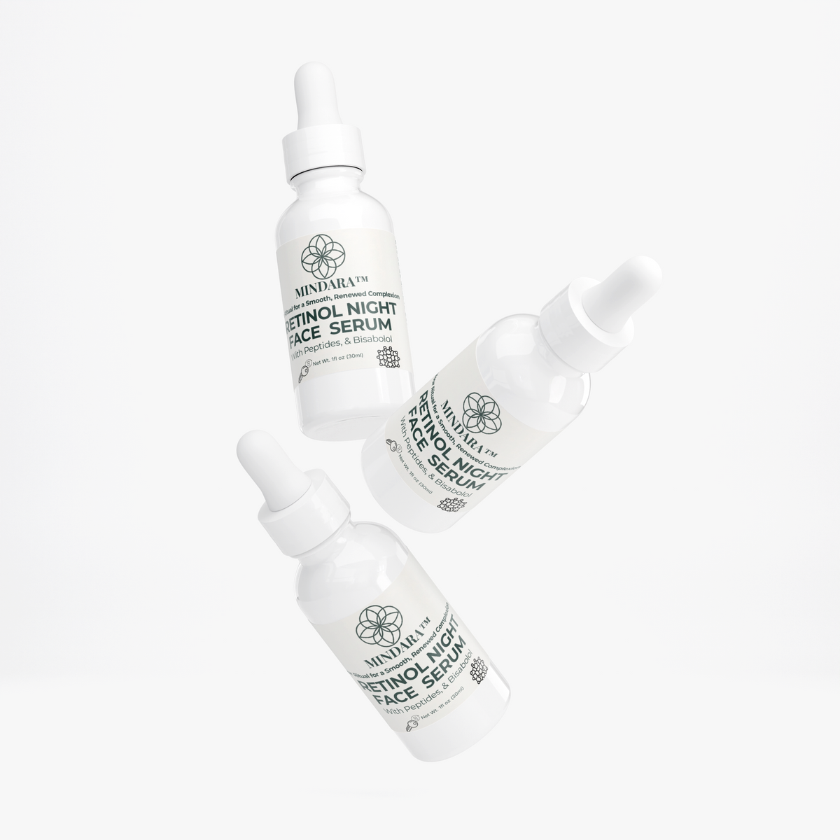 Mindara Retinol and Peptide Night Renewal Face Serum - Mymindara.com