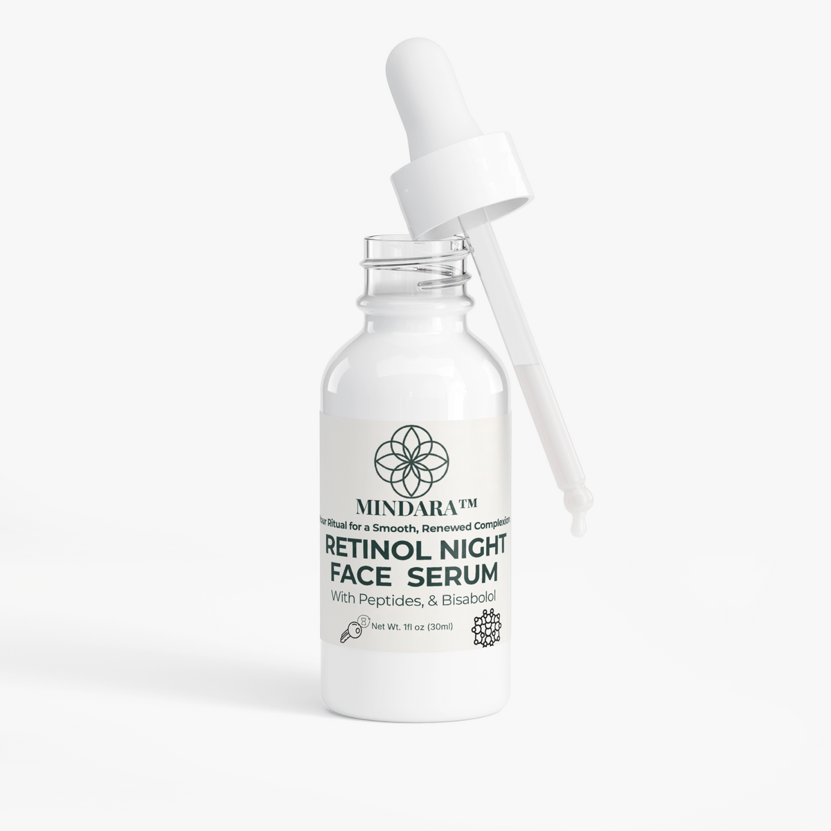 Mindara Retinol and Peptide Night Renewal Face Serum - Mymindara.com