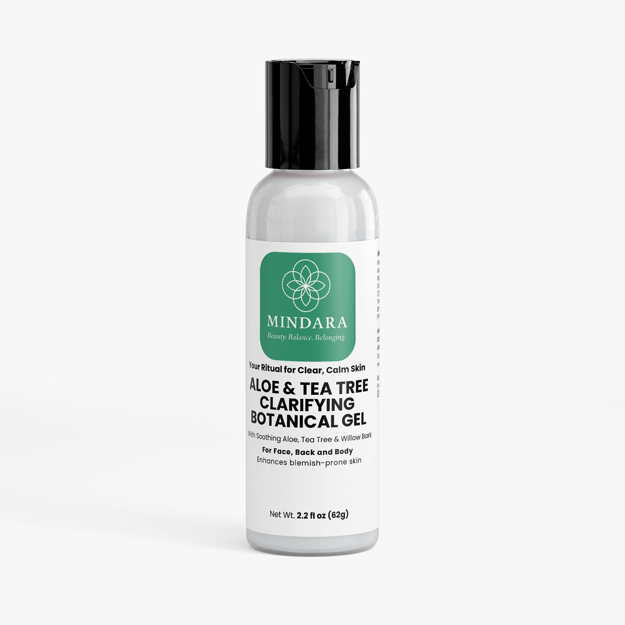 Clarifying Botanical Gel | Aloe & Tea Tree Radiance Gel for Blemish-Prone Skin | by Mindara - My Store
