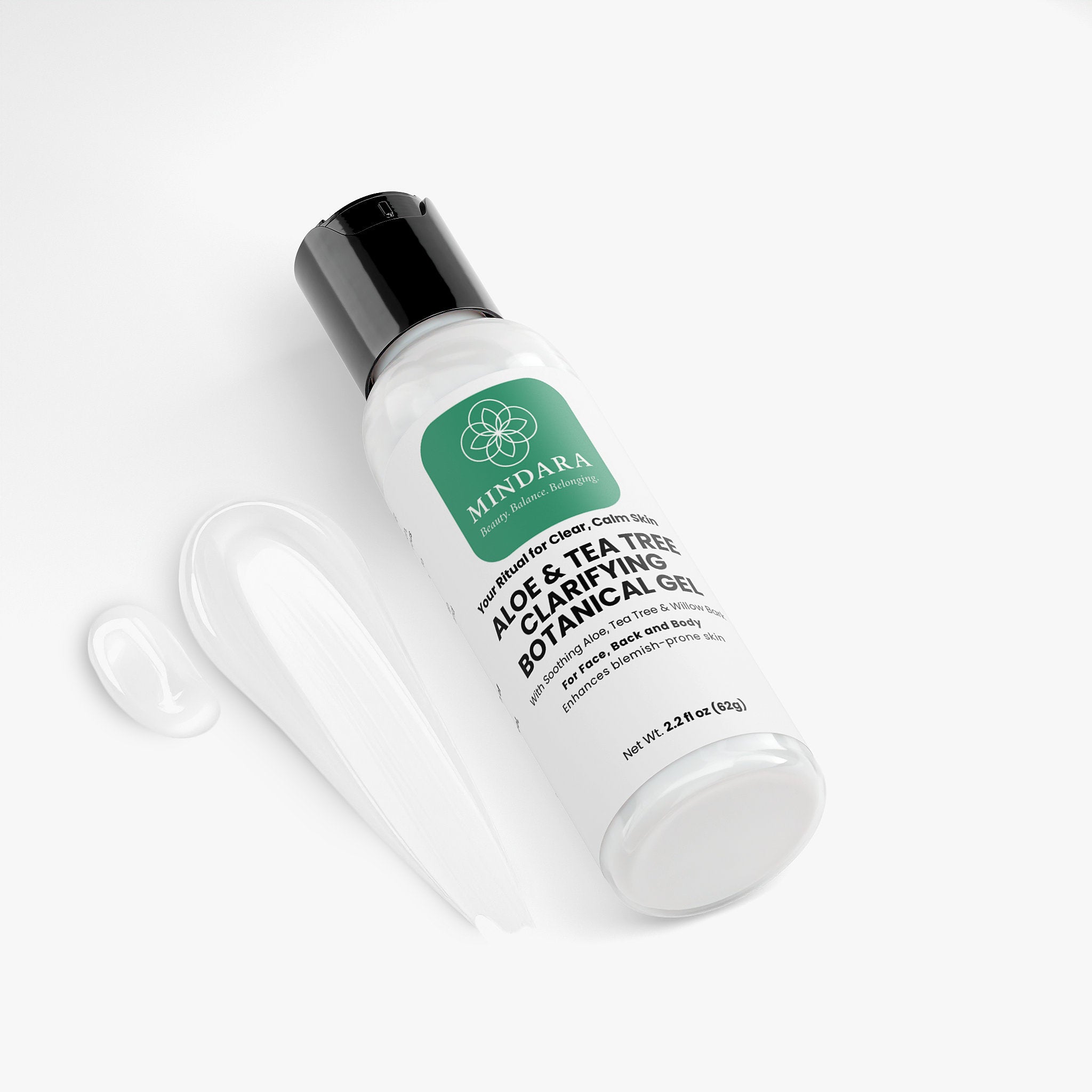 Clarifying Botanical Gel | Aloe & Tea Tree Radiance Gel for Blemish-Prone Skin | by Mindara - My Store