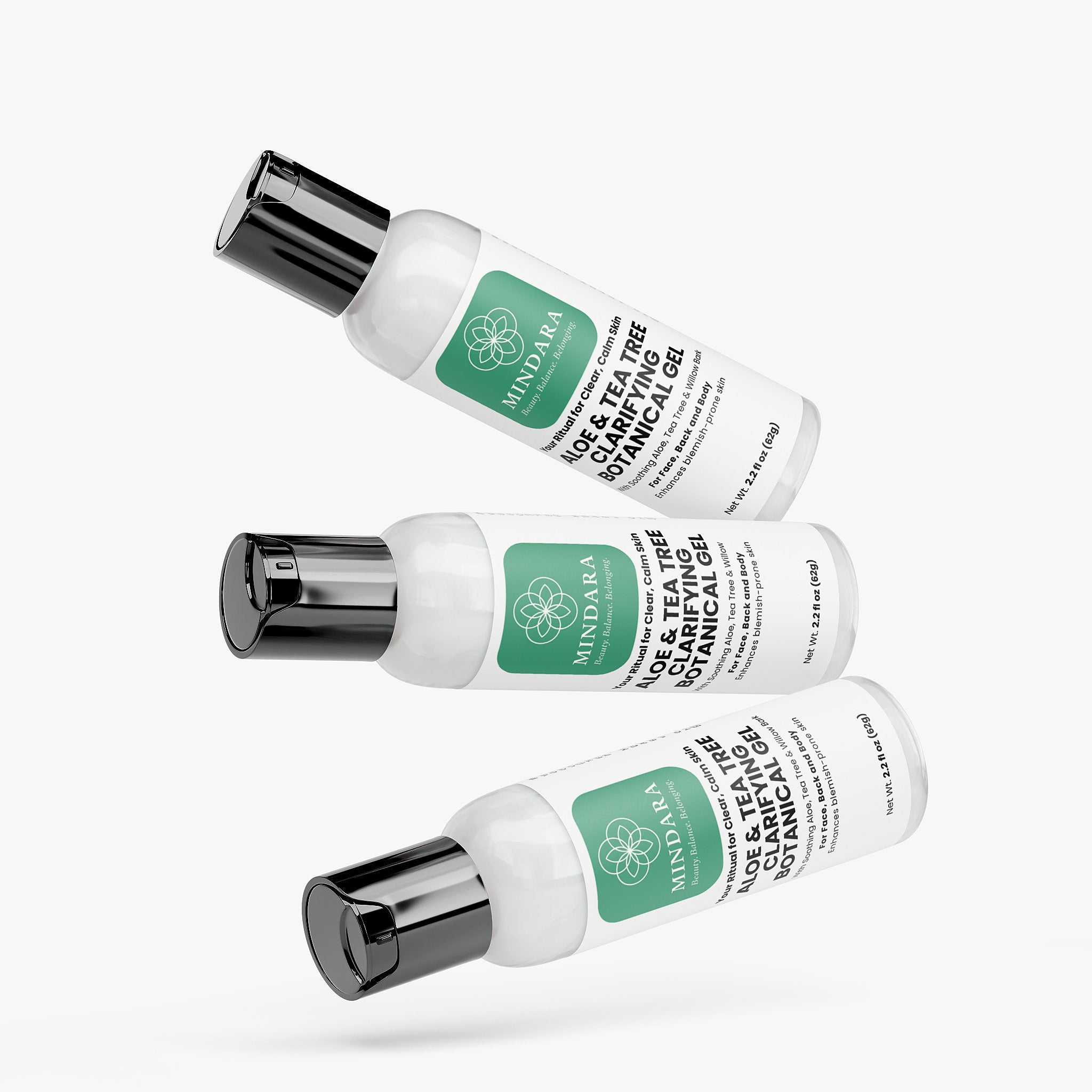 Clarifying Botanical Gel | Aloe & Tea Tree Radiance Gel for Blemish-Prone Skin | by Mindara - My Store