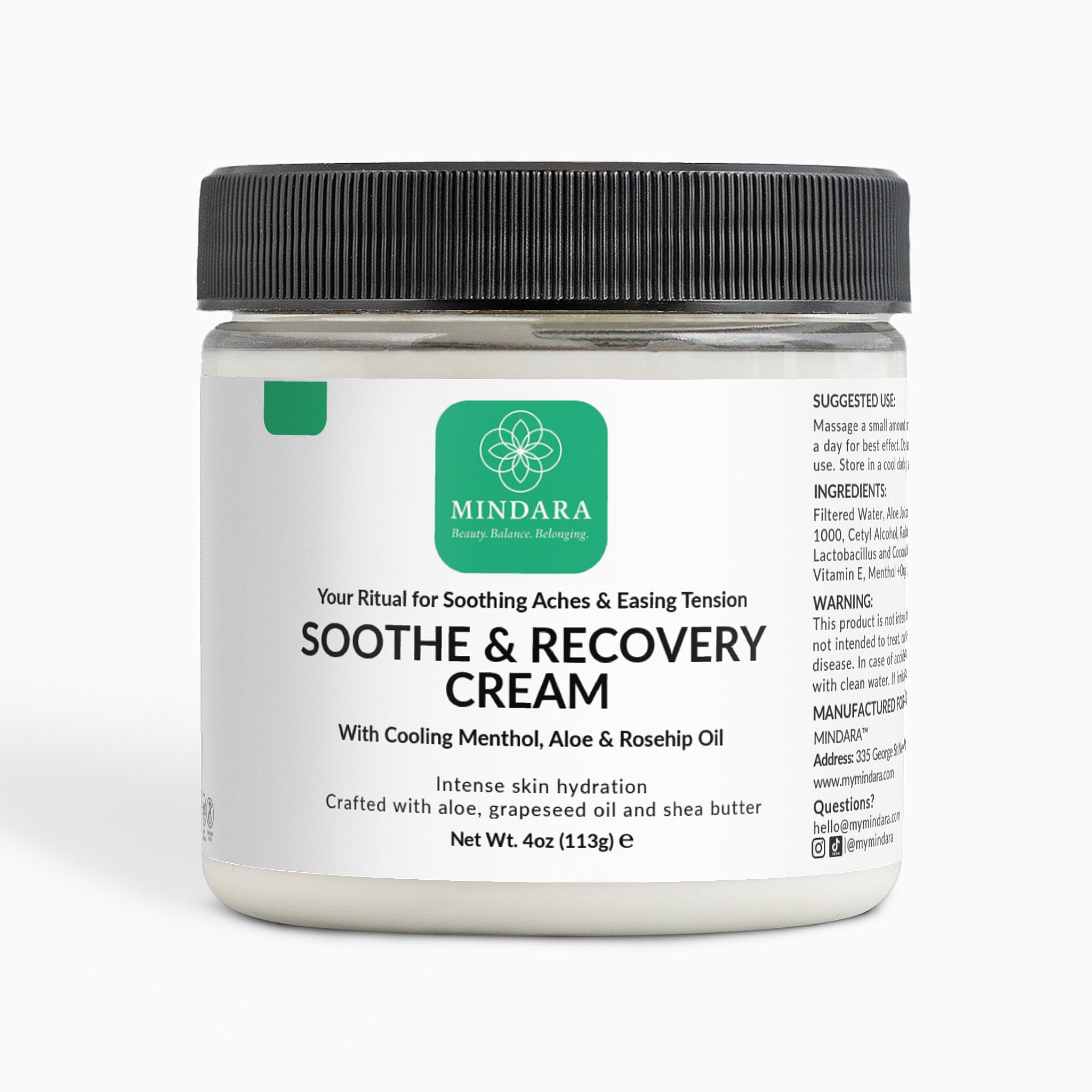 Mindara Soothe & Recovery Cream | For Muscle & Joint Relief - My Store