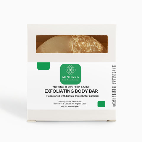 Mindara Exfoliating Body Bar | Handcrafted with Luffa & Triple Butter