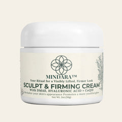 Mindara Sculpt & Firm Cream | with DMAE, Hyaluronic Acid & Co-Q10