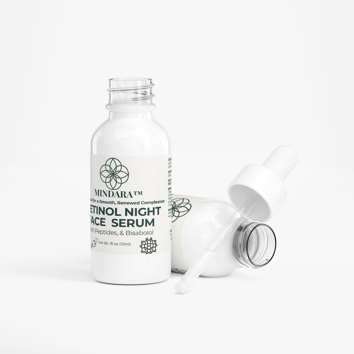 Mindara Retinol and Peptide Night Renewal Face Serum - Mymindara.com